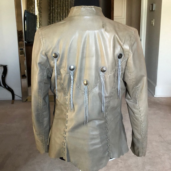 TRIBE AMERICA Leather Fringe Buffalo Nickel Jacket - Picture 7 of 14